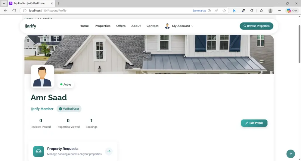 منصة "Ijarify" المتكاملة لإيجار وبيع العقارات | ASP.NET Core MVC