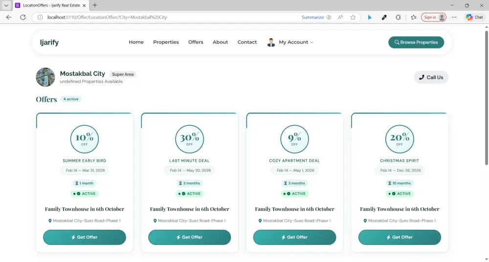 منصة "Ijarify" المتكاملة لإيجار وبيع العقارات | ASP.NET Core MVC