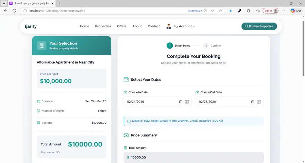 منصة "Ijarify" المتكاملة لإيجار وبيع العقارات | ASP.NET Core MVC