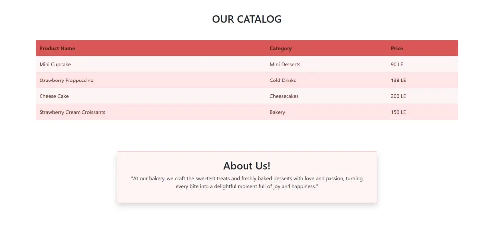 تصميم Landing Page احترافية لمطعم أو متجر حلويات (Front-End)