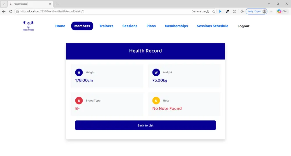 نظام إدارة صالة رياضية (Gym Management System) باستخدام ASP