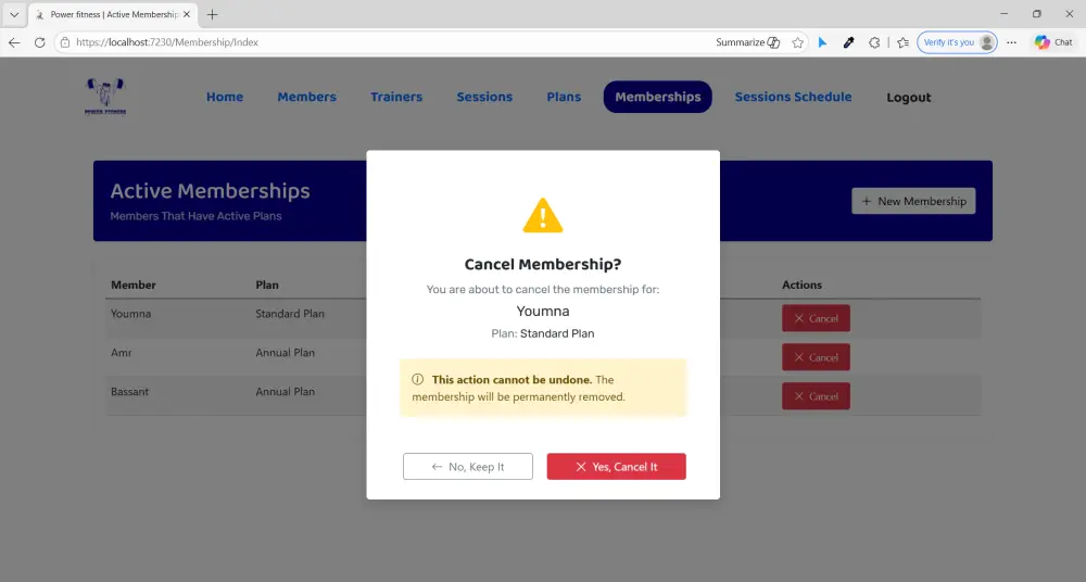 نظام إدارة صالة رياضية (Gym Management System) باستخدام ASP