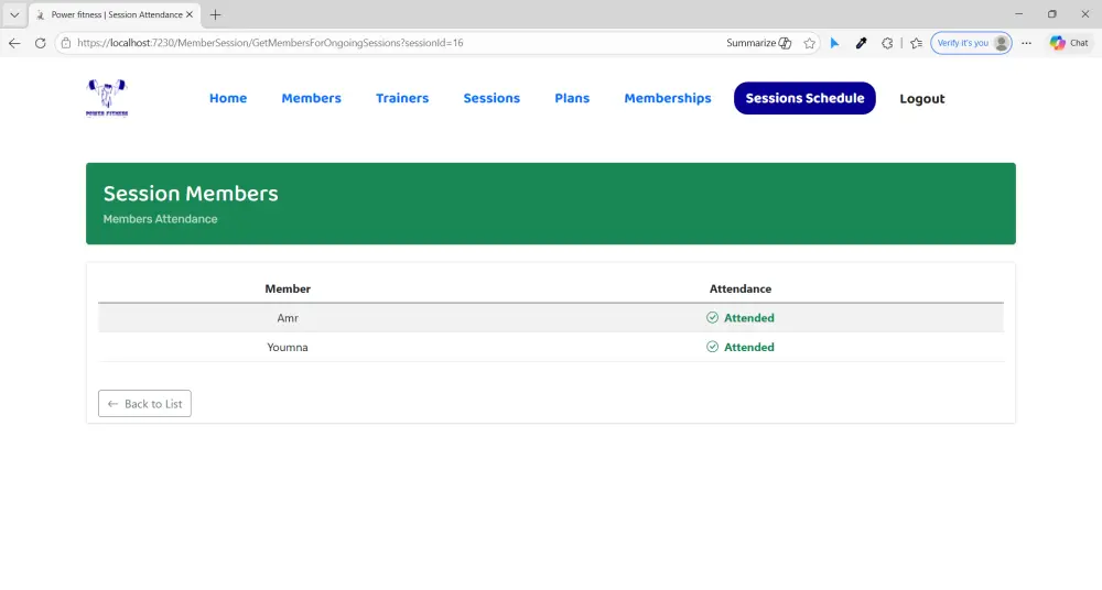 نظام إدارة صالة رياضية (Gym Management System) باستخدام ASP