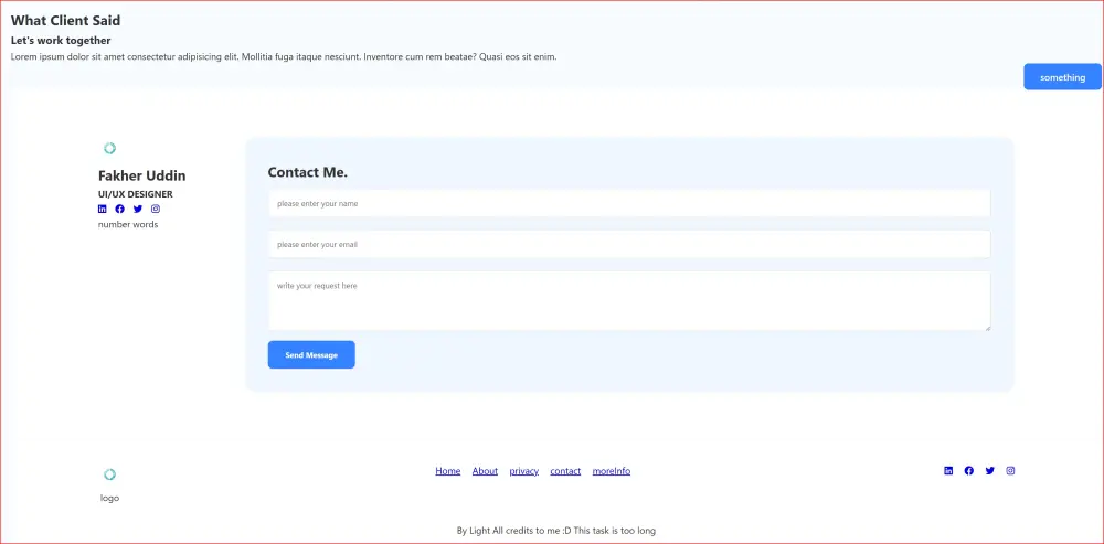 تصميم صفحة موقع باستخدام HTML5, CSS, Tailwind, Bootstrap