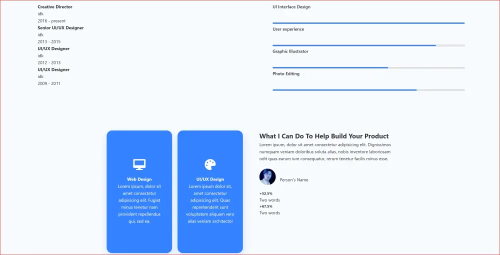 تصميم صفحة موقع باستخدام HTML5, CSS, Tailwind, Bootstrap