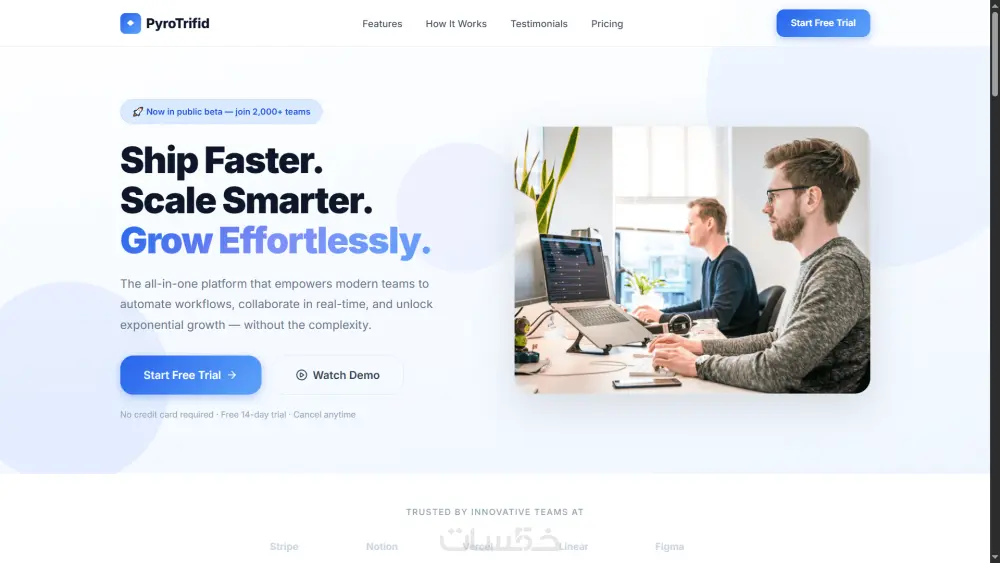 تصميم صفحة هبوط Landing Page احترافية باستخدام React