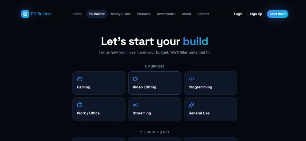 سأصمم لك Landing Page احترافية بـ HTML و Tailwind CSS