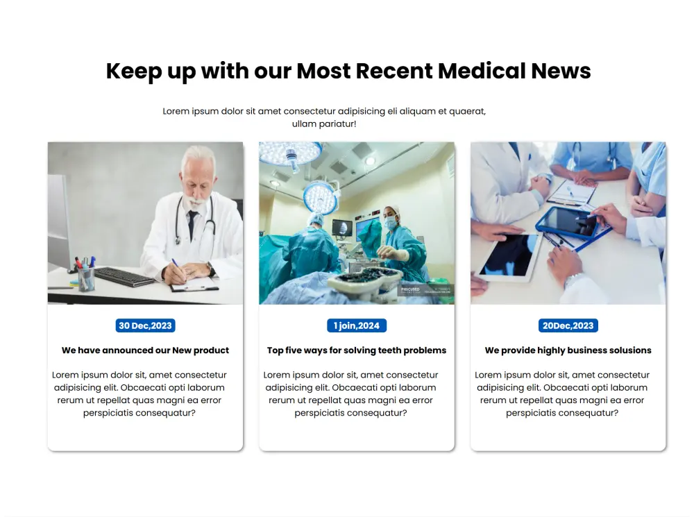 برمجة صفحة هبوط (Landing Page) طبية متكاملة بـ HTML, CSS, JS