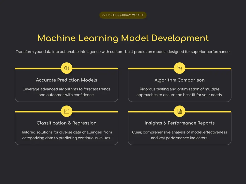 You will get a machine learning model for prediction and classification tasks