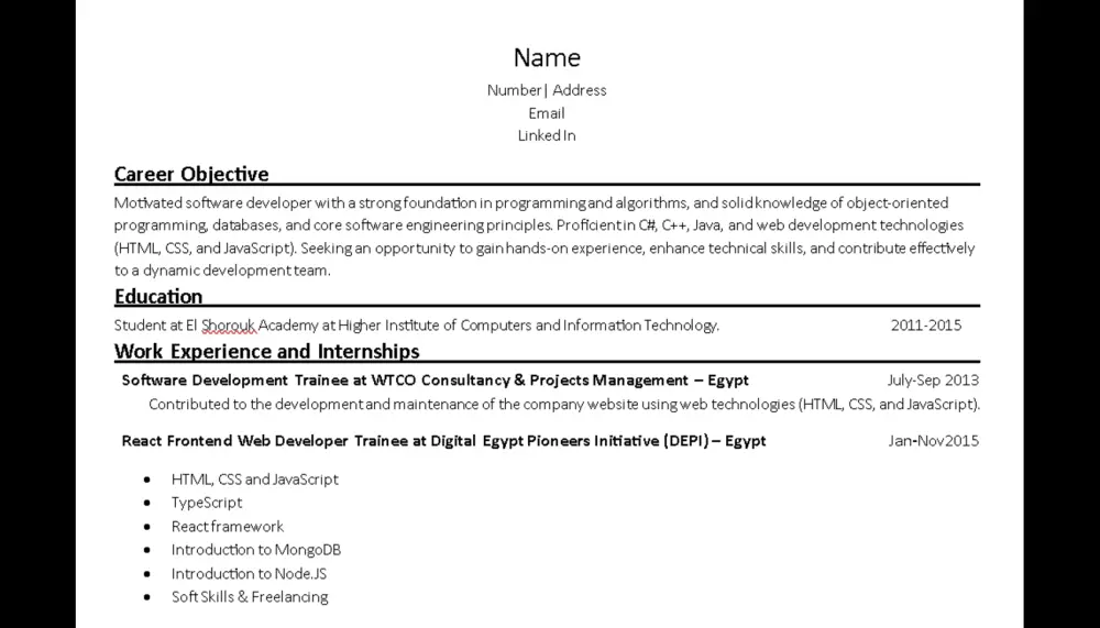 كتابة وتصميم سيرة ذاتية احترافية متوافقة مع أنظمة ATS