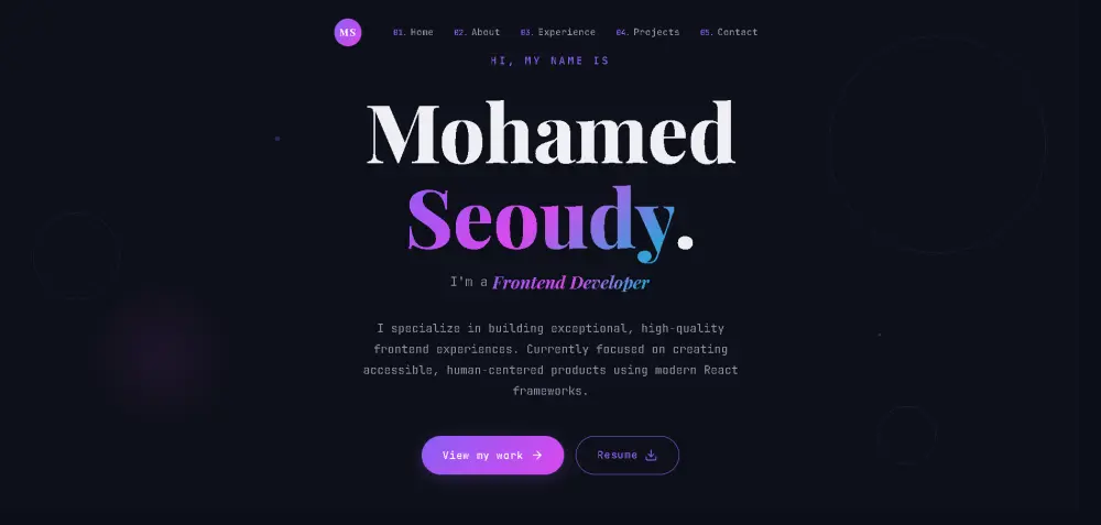 تصميم وتطوير Portfolio احترافي