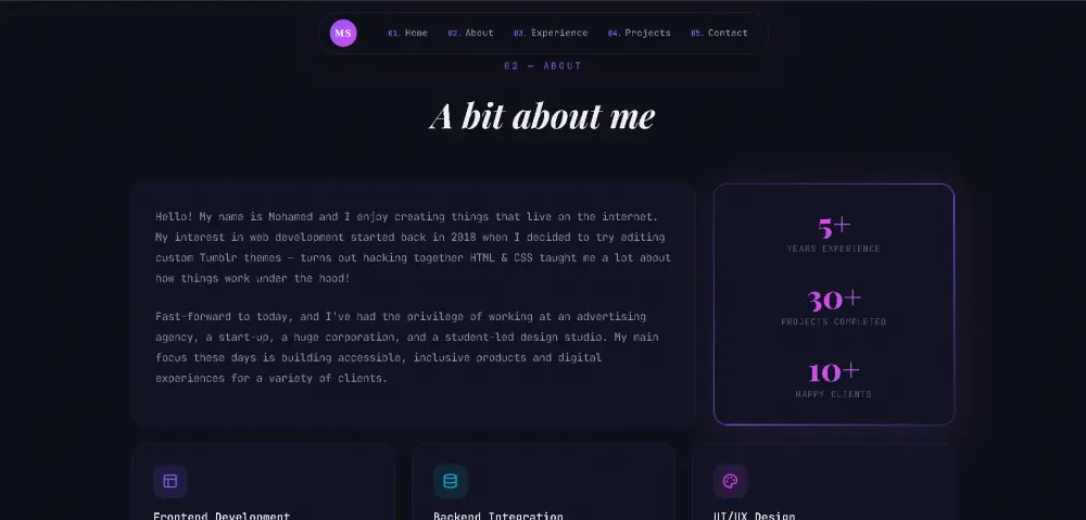 تصميم وتطوير Portfolio احترافي