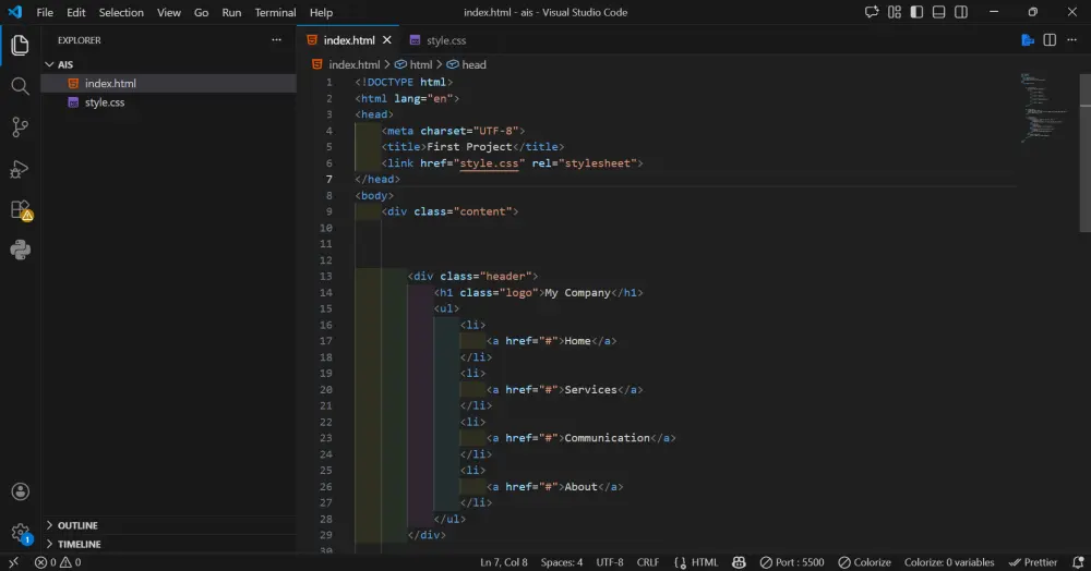 تصميم مواقع ويب احترافية باستخدام HTML & CSS