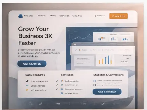 تصميم وبرمجة صفحة هبوط احترافية (Landing Page) لزيادة العملاء باستخدام ASP.NET