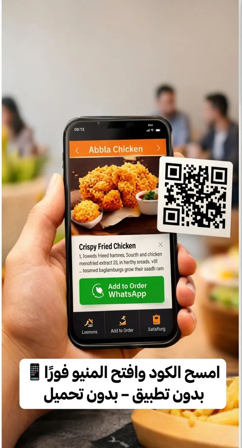 تحويل منيو مطعمك إلى موقع إلكتروني احترافي + QR Code