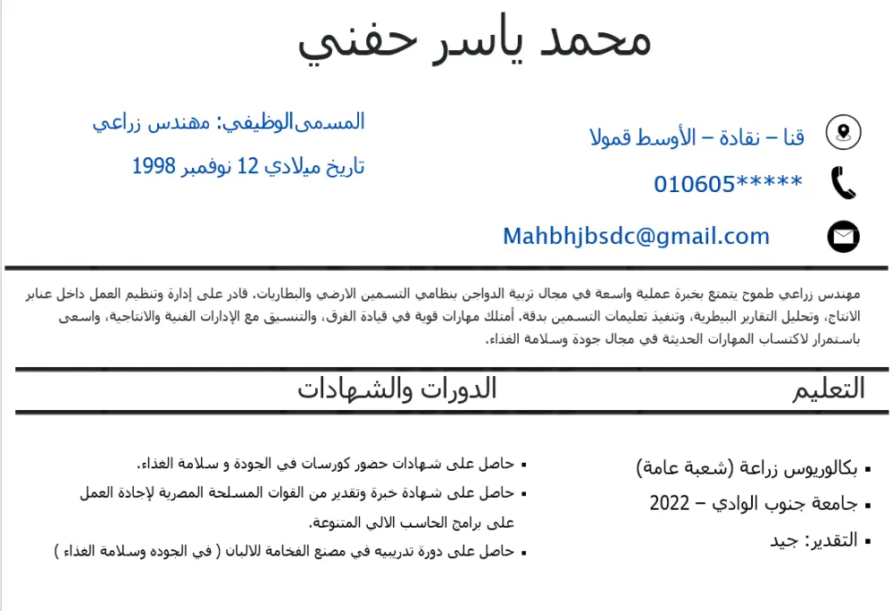 كتابة و تصميم سيرة ذاتية cv احترافية تتوافق مع نظام ال ATS