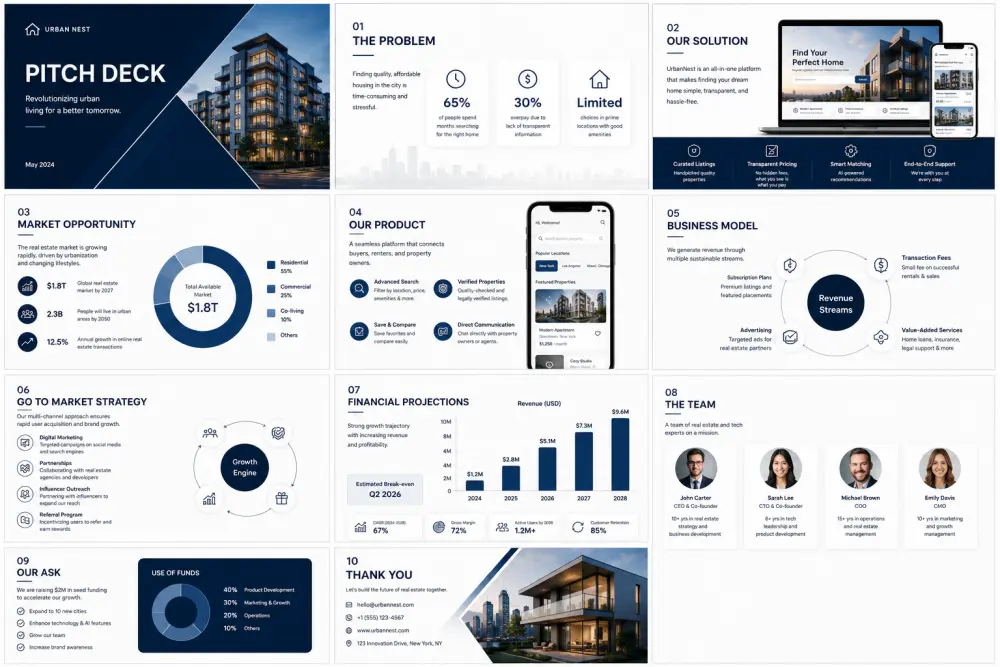 تصميم عروض تقديمية احترافية (Presentation & Pitch Deck) باحترافية عالية