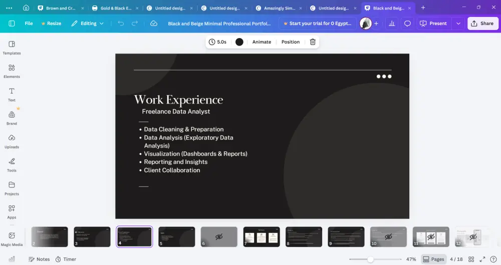 عمل برزنتيشن عروض تقديمية ب بوربوينت او كانفا