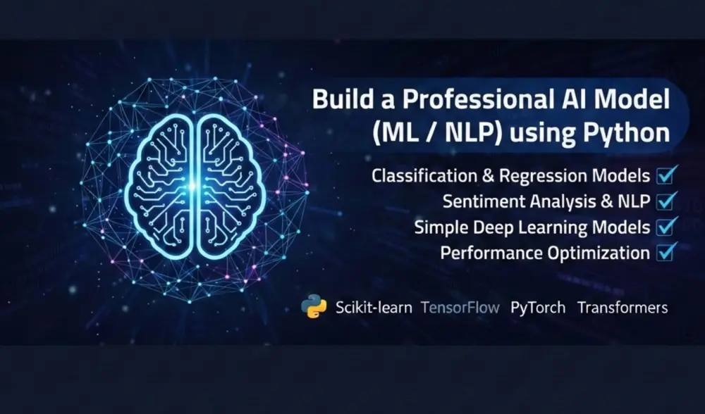 بناء نموذج ذكاء اصطناعي (ML / NLP) باستخدام Python