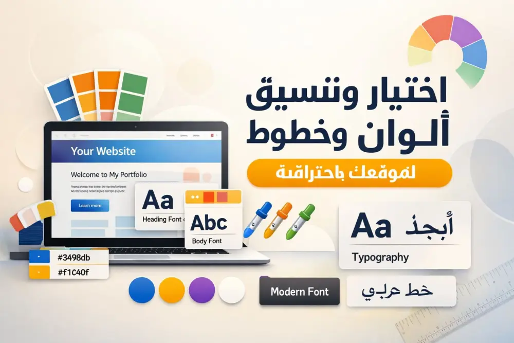اختيار وتنسيق ألوان وخطوط احترافية لموقعك