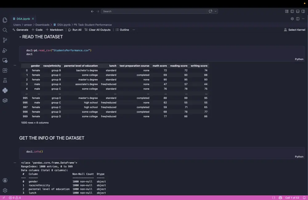 تحليل بيانات  باستخدام Python + تقارير و Insights