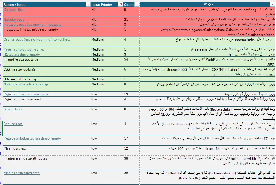 فحصSEO وإصلاح أخطاء الموقع لتصدر نتائج البحث