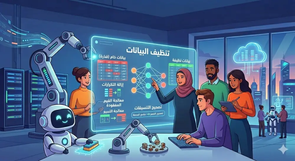 تنظيف وتجهيز البيانات لمشاريع تعلم الآلة -Data cleaning and preparation for machine learning projects