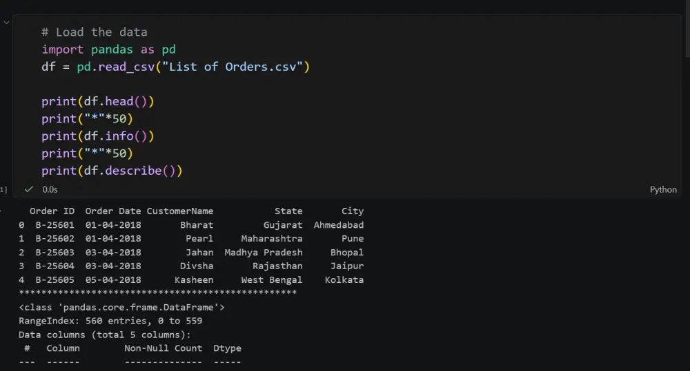 تنظيف ومعالجة البيانات باستخدام Python