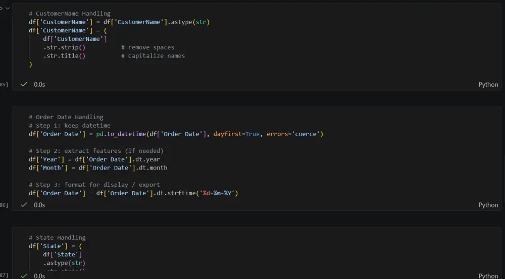 تنظيف ومعالجة البيانات باستخدام Python
