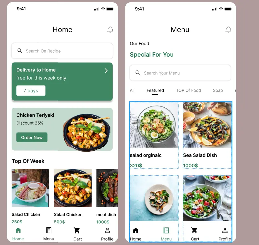 تصميم واجهات تطبيقات موبايل (UI/UX) عصرية وجذابة.