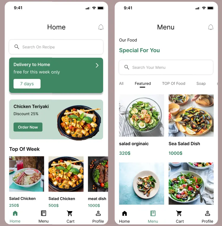 تصميم واجهات تطبيقات موبايل (UI/UX) عصرية وجذابة.
