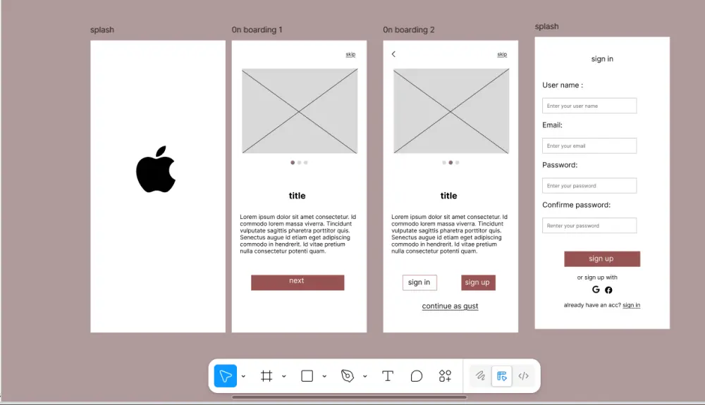 تصميم مخططات هيكلية (Wireframes) لتطبيقات الموبايل