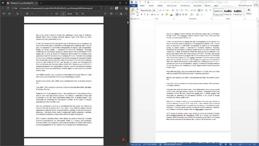 تحويل ملفات من pdf الي word