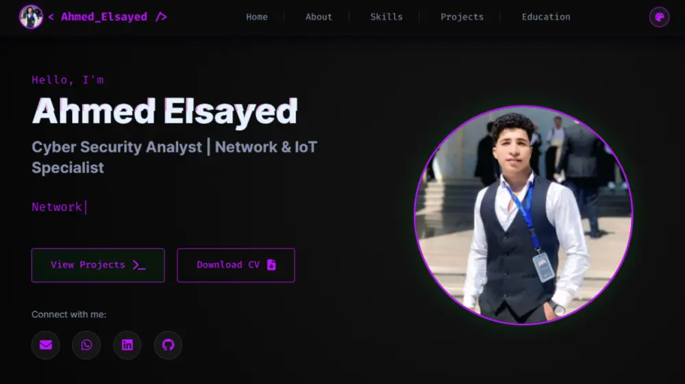 مطور واجهات ومواقع ويب متكاملة | متخصص بناء الهوية الرقمية (Portfolios)