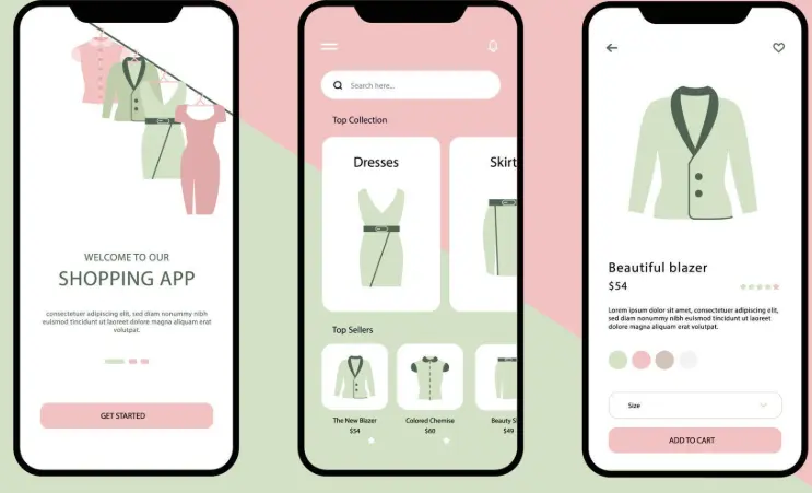 تصميم واجهات تطبيق أزياء وموضة (UI/UX) احترافي وعصري