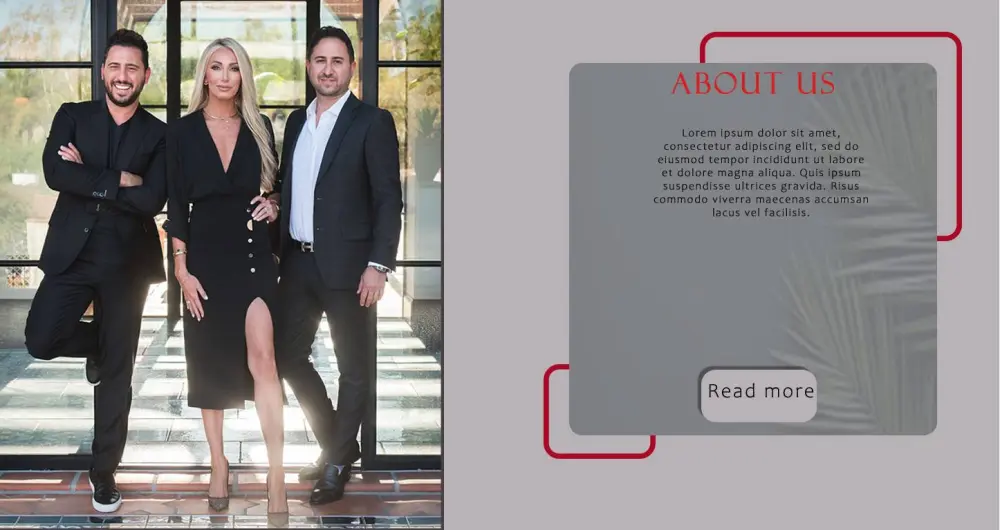 تصميم احترافي لقسم من نحن بموقعك