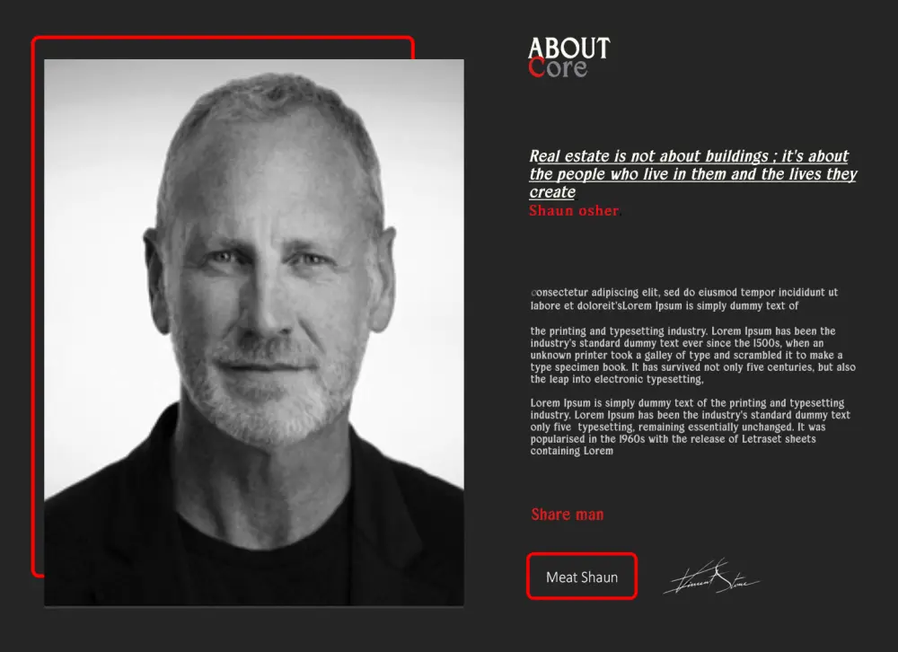 تصميم احترافي لقسم من نحن بموقعك