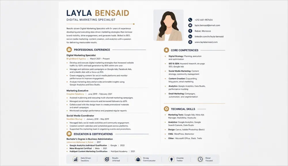 تصميم سيرة ذاتية احترافية ATS-friendly CV تزيد فرص قبولك
