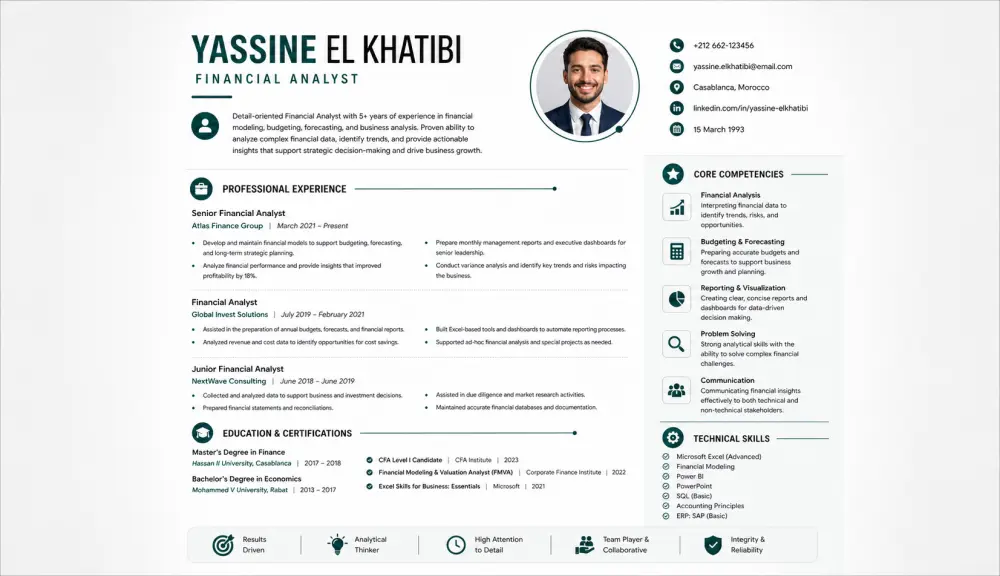 تصميم سيرة ذاتية احترافية ATS-friendly CV تزيد فرص قبولك