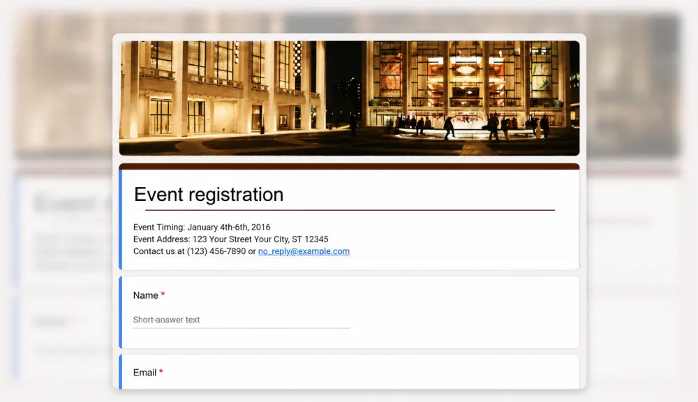 تصميم نموذج Google Form احترافي ومنظم لجمع البيانات بسهولة