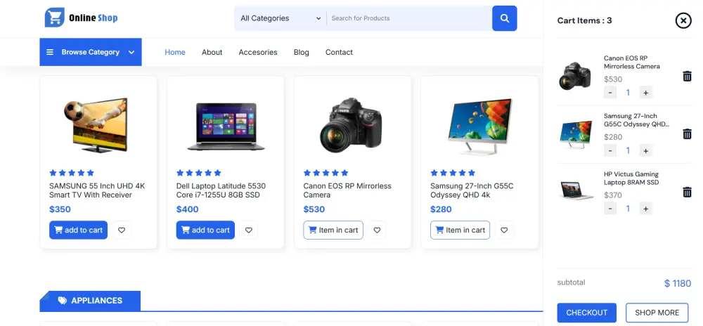 تصميم مواقع ويب تفاعليه ب استخدام HTML,  CSS,  JS,  React Js