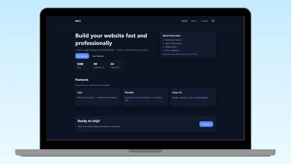 تصميم صفحة هبوط احترافية ومتجاوبة بهوية مميزة وأداء سريع