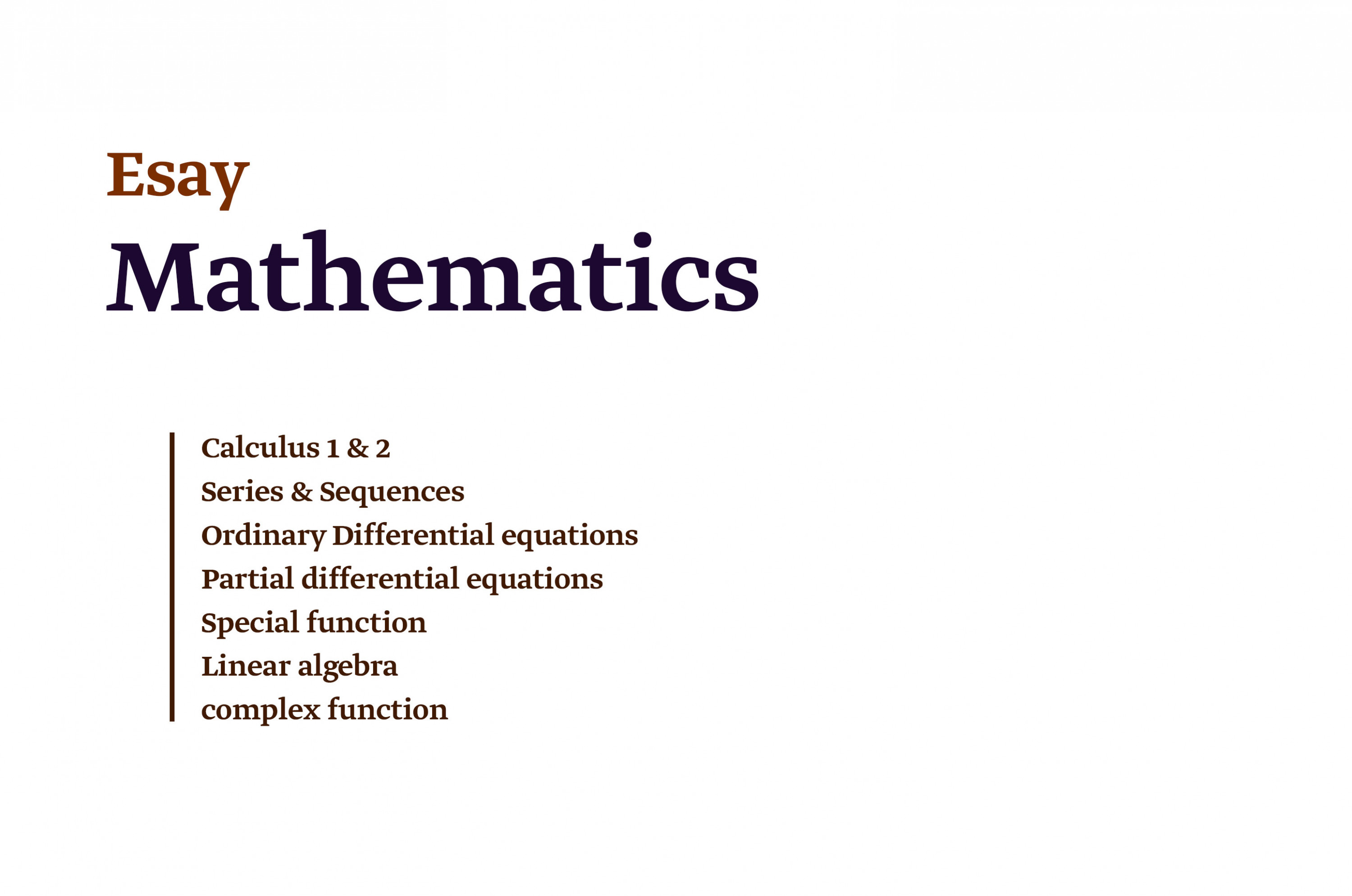 شرح مواد الرياضيات