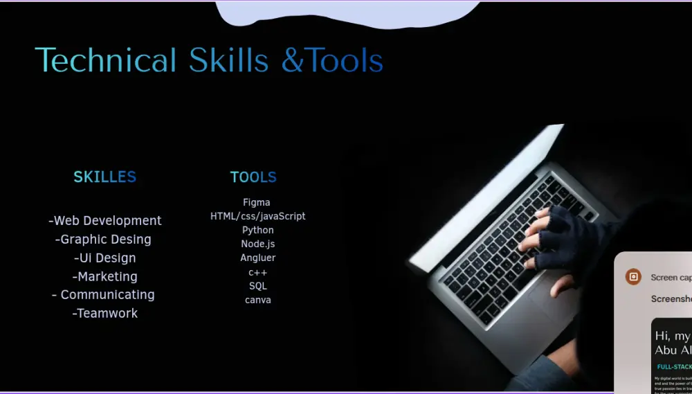 تصميم بورتفوليو على شكل عرض تقديمي (Presentation Style)