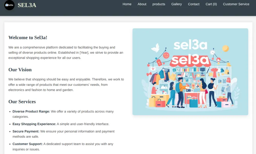 تطوير موقع إلكتروني لعرض وبيع المنتجات - متجر إلكتروني بسيط