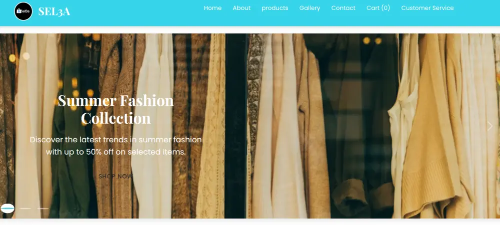 تطوير موقع إلكتروني لعرض وبيع المنتجات - متجر إلكتروني بسيط