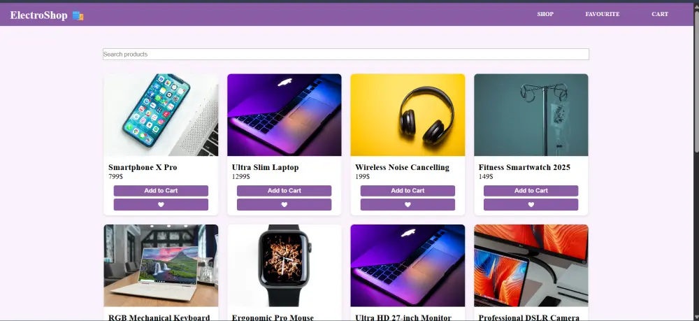 أهلاً بك! إذا كنت تبحث عن واجهة موقع احترافية، سريعة، ومتجاوبة، فأنت في المكان الصحيح. أنا شهد  Front-End Developer ولدي خبرة في بناء واجهات مواقع عصرية ومتوافقة مع جميع الشاشات باستخدام HTML وCSS وJavaScript.