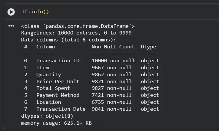 سأقوم بعمل تنظيف وتجهيز البيانات (Data Preprocessing) لمشروع الذكاء الاصطناعي الخاص بك