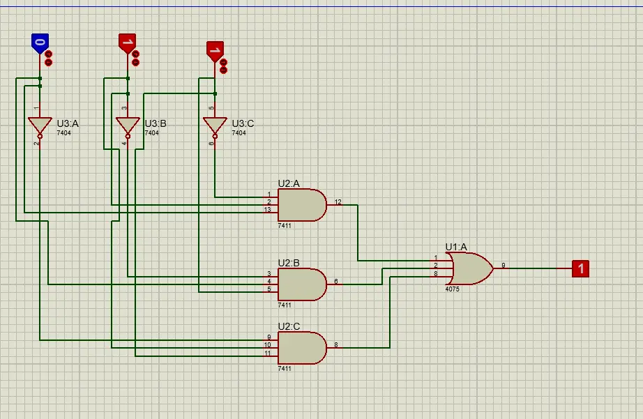 تصميم ومحاكاة الدوائر المنطقية (Logic Circuits) باستخدام برنامج Proteus