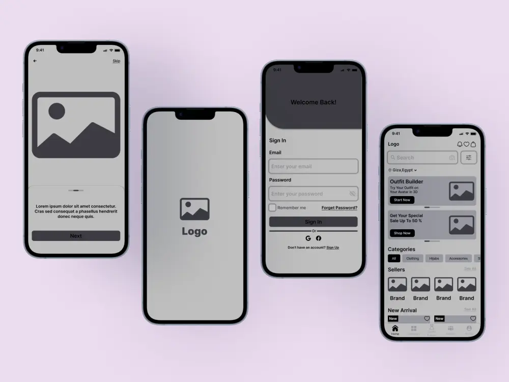 تصميم وايرفريم (Wireframe) بسيط لشاشة تطبيق موبايل بـ5 دولار فقط!